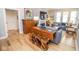 Stylish living room featuring hardwood floors, a fireplace, and comfortable seating at 355 E Ohio St # 211, Indianapolis, IN 46204