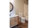 Bright bathroom featuring a shower, vanity, and toilet at 4114 Dunedin Ct, Noblesville, IN 46062