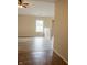 Bright living room featuring laminate flooring and neutral paint at 4114 Dunedin Ct, Noblesville, IN 46062