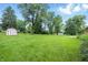 Spacious backyard with a large shed at 5205 Staughton Dr, Indianapolis, IN 46226