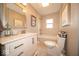 Clean bathroom with a tub/shower, tiled floors, and a white vanity, offering a fresh and inviting space at 524 W Campbell St, Edinburgh, IN 46124