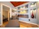 Tranquil sitting area with a fireplace and built-in decorative shelves at 524 W Campbell St, Edinburgh, IN 46124