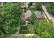 Stunning aerial view of a home with mature trees, lush greenery, and a well-manicured lawn at 5946 Guilford Ave, Indianapolis, IN 46220