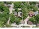 Aerial view of a charming neighborhood featuring tree-lined streets and well-maintained homes at 5946 Guilford Ave, Indianapolis, IN 46220