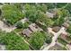 Gorgeous aerial showcases a property with a lush canopy of trees, landscaped yard, and a neighborhood view at 5946 Guilford Ave, Indianapolis, IN 46220