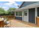 Inviting back deck with outdoor seating, perfect for relaxation and entertainment at 6107 Broadway St, Indianapolis, IN 46220