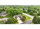 Scenic aerial shot features a residential area with mature trees and a beautiful home with a two-car garage at 6980 White Oak Dr, Avon, IN 46123