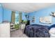 Bright and cheerful bedroom with fun decor, carpet flooring and ample space for a comfortable living environment at 7616 E Concord Ln, Fishers, IN 46038