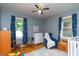 Well-lit Bedroom featuring hardwood floors, baby furniture and lots of natural light at 828 N Butler Ave, Indianapolis, IN 46219