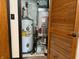 Utility room with a water heater and HVAC system at 100 Justin Dr, Mooresville, IN 46158