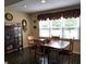 An inviting dining room features a wooden table, chairs, and a window that allows natural light to fill the space at 1027 Springway Dr, Shelbyville, IN 46176