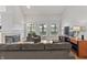 Bright living room features a fireplace, large windows, and comfortable seating area at 10753 Seaview Ln, Indianapolis, IN 46236