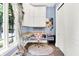 Bright office featuring granite counters, white cabinets, and a large window bringing in natural light at 11557 Willow Springs Dr, Zionsville, IN 46077