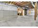 Large unfinished basement space with concrete flooring ready for new flooring, walls, and customization at 12839 Bird Cage, Carmel, IN 46032