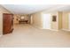 Spacious finished basement offers recessed lighting, pool table, and neutral carpeting at 12880 Oxbridge Pl, Fishers, IN 46037