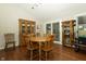 Dining room with hardwood flooring and wooden table at 13 Fairlane Dr, Brownsburg, IN 46112