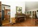 Cozy dining area with a view and hardwood floors, adjacent to kitchen at 13 Fairlane Dr, Brownsburg, IN 46112