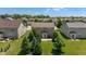 Aerial view of home showing backyard, deck, and lush greenery at 13992 Wynngate Ln, Fishers, IN 46038
