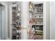 Organized walk-in pantry with shelving and storage, perfect for keeping groceries and kitchen supplies in order at 18432 Oriental Oak Ct, Noblesville, IN 46062