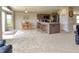 Open floor plan blends the living room and kitchen seamlessly in a cozy atmosphere at 2615 Pumpkin Patch Ln, Indianapolis, IN 46229