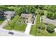 Gorgeous aerial view of a home with beautifully landscaped yard and extended driveway at 272 N Peterman Rd, Greenwood, IN 46142
