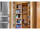 Large pantry with lots of storage shelves to keep your groceries fresh at 2872 N Prairie Stream Way, Columbus, IN 47203