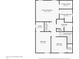Upstairs floor plan featuring a primary bedroom, two bedrooms, a bathroom, and a laundry room at 3626 N Capitol Ave, Indianapolis, IN 46208