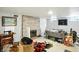 Large basement with a brick fireplace and plenty of space for storage or recreation at 4340 Ashbourne Ln, Indianapolis, IN 46226