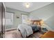 Cozy bedroom with two windows, wood floors, closet, and bedside lamps at 4356 N College Ave, Indianapolis, IN 46205