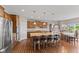 Bright kitchen with an island, stainless steel appliances, and eat-in dining area at 4434 Hickory Ridge Blvd, Greenwood, IN 46143