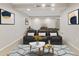 Finished basement recreation room with comfortable seating and a pool table at 4434 Hickory Ridge Blvd, Greenwood, IN 46143