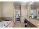 View from the bathroom, leading to the bedroom and closet areas at 4446 Lakeridge Dr, Indianapolis, IN 46234