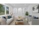 Cozy living room with modern furnishings and three decorative archways at 5550 W Mooresville Rd Byp, Indianapolis, IN 46221