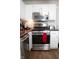 A kitchen view with stainless steel appliances and updated cabinetry at 6524 Amick Way, Indianapolis, IN 46268