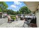 Spacious backyard deck with multiple seating areas and backyard views at 7113 Chandler Dr, Indianapolis, IN 46217