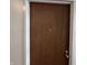 Apartment #3 front door with gold hardware at 7220 Village Pkwy Dr # 3, Indianapolis, IN 46254
