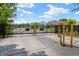 Gated entrance to NewPort Bay Condominiums provides security and privacy for residents, with a keypad for convenient access at 7601 Newport Bay Dr # 115, Indianapolis, IN 46240