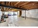 Unfinished basement featuring exposed ceiling and structural supports, along with a concrete floor at 773 Bracknell Dr, Avon, IN 46123
