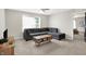 Upstairs living room with plush carpet and comfortable sectional at 773 Bracknell Dr, Avon, IN 46123