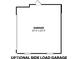Optional side load garage; 20' - 5