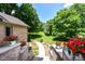 A walkway lined with flowers leads through lush lawn at 8004 Lafayette Rd, Indianapolis, IN 46278