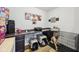 Bright office space with large countertop, custom storage and dog crates at 8126 Kilborn Way, Avon, IN 46123
