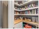 Walk-in pantry with wood shelving and a well-organized space at 8904 Carnation Dr, Noblesville, IN 46060
