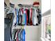 Walk-in closet with hanging racks and shelves for ample storage, bathed in natural light at 9653 Cypress Way, Carmel, IN 46032