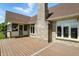 A spacious deck with an exterior view and brick chimney at 1326 Pebble Brook Dr, Noblesville, IN 46062