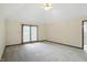 Large bedroom features neutral carpet and a ceiling fan at 1326 Pebble Brook Dr, Noblesville, IN 46062