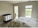 Bright bedroom with a dresser and two windows with exterior view at 13895 Cloverfield Cir, Fishers, IN 46038