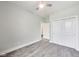 Bedroom with gray floors, closet and ensuite bathroom at 1396 Lexington Trl, Greenfield, IN 46140