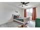 Bedroom featuring neutral paint, fan, carpet, and plenty of natural light at 15192 Montfort Dr, Noblesville, IN 46062