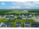Aerial view of a well-maintained neighborhood with manicured lawns and vibrant greenery under a bright, sunny sky at 15192 Montfort Dr, Noblesville, IN 46062